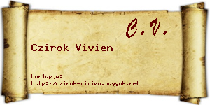 Czirok Vivien névjegykártya